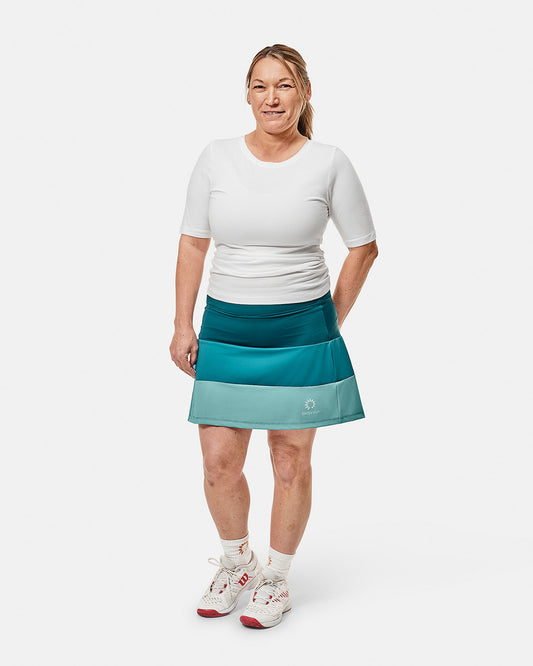 EMMA - Lång trefärgad sportkjol