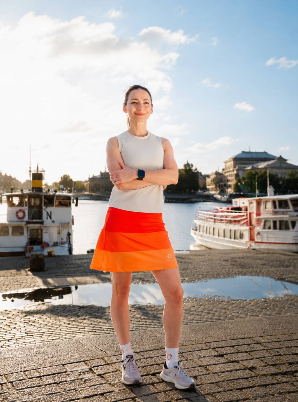 EMMA - Lång A-formad sportkjol